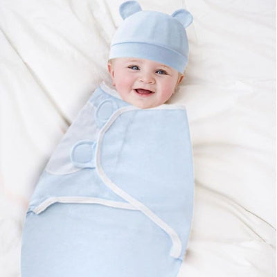 Gigoteuse été Bleu en coton biologique bebe rieur