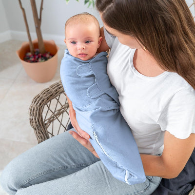 Gigoteuse été Bleu en coton biologique sac de sommeil