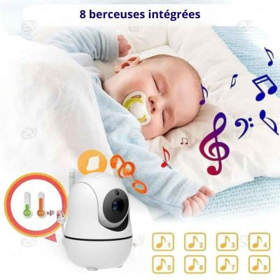 babyphone 2 caméras berceuses intégrées