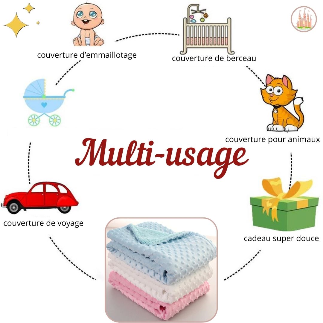 couverture d'emmaillotage douce WhiteCover