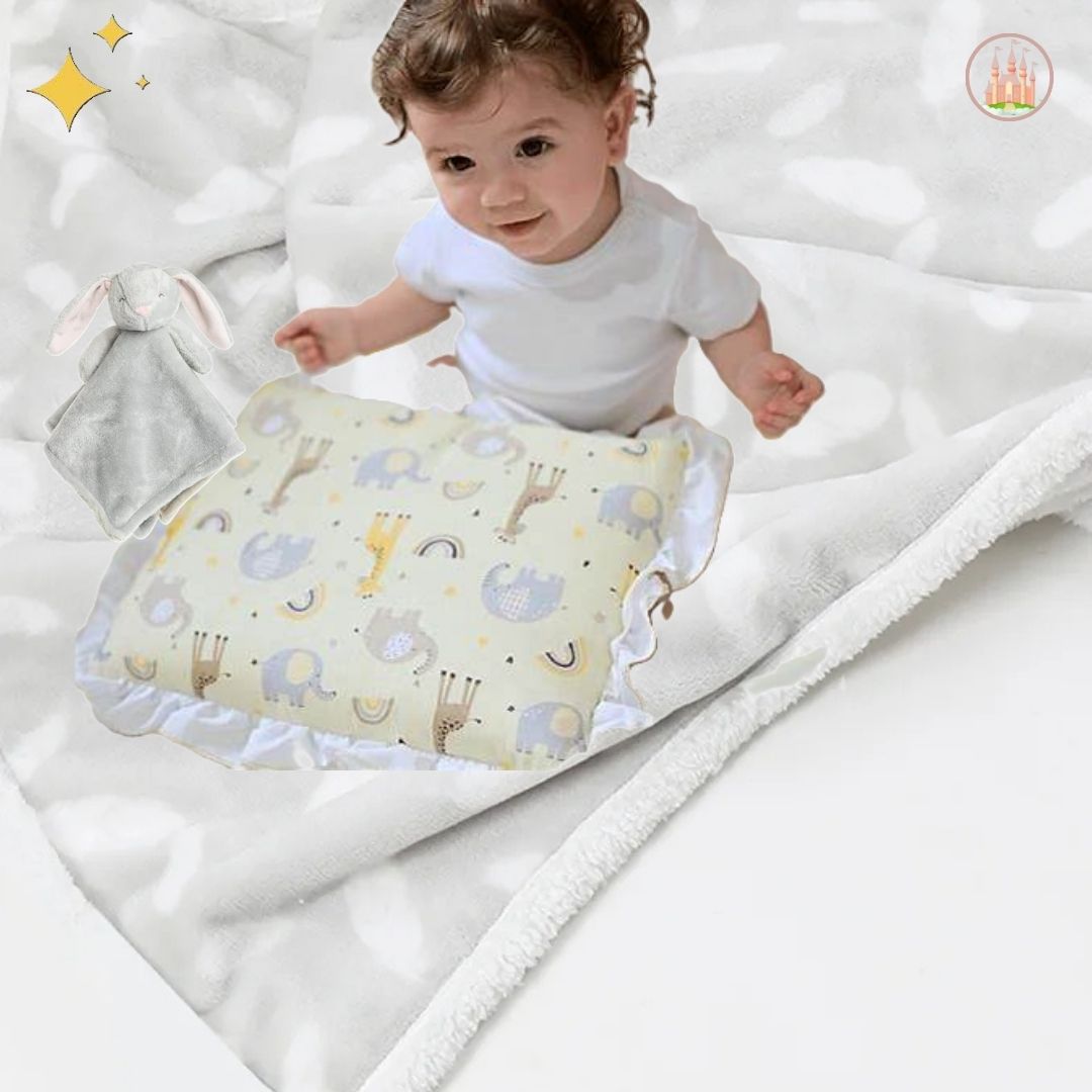 couverture en polaire pour nourrisson FeatherGrey