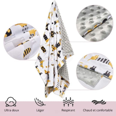 couverture bébé douceur canine tissu polaire polyester