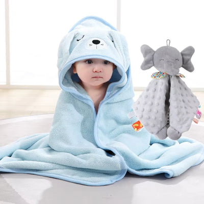 doudou bebe éléphant câlin cap de bain