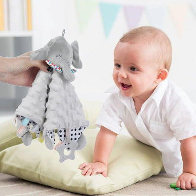 doudou bebe éléphant câlin développement sensoriel