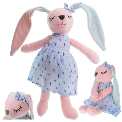 doudou bébé fille poupée lapinou joyeux
