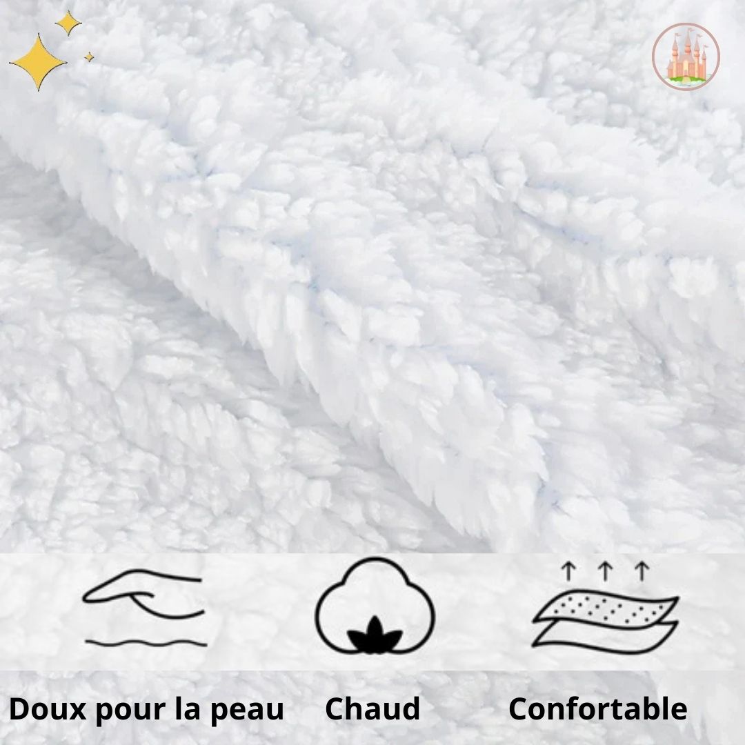 nid d'ange doux et chaud ourson bleu