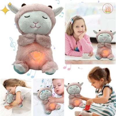 Peluche bruit blanc bebe mouton rose polyvalente