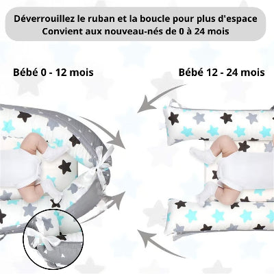 réducteur de lit Étoiles multicolores espace évolutive