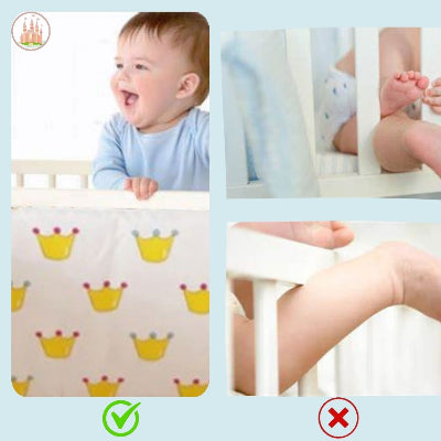 protection pare-chocs avec tour de lit bébé couronne jaune