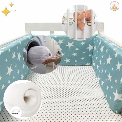 accessoire de tour de lit bébé couleur verte