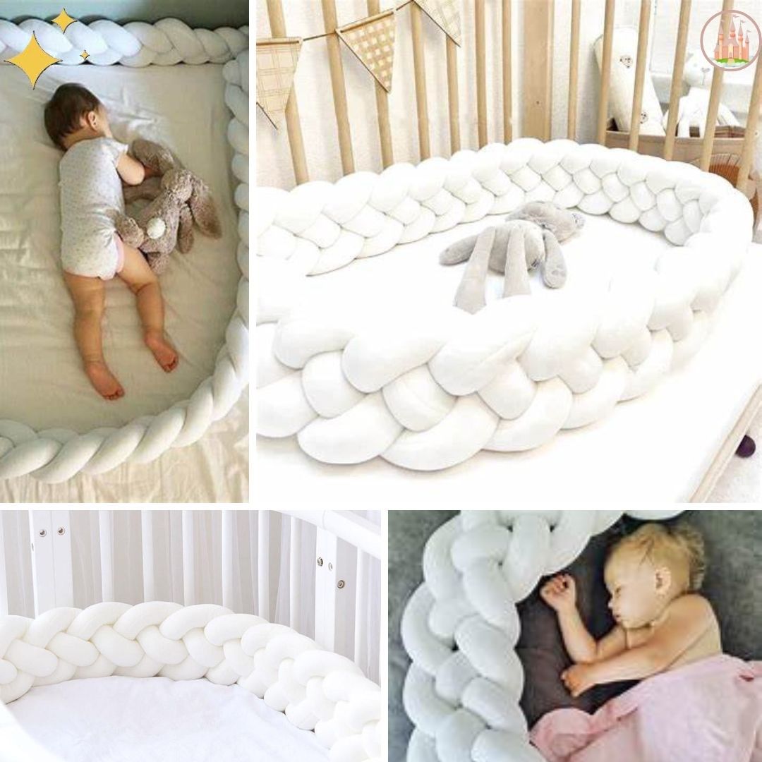 accessoire déco chambre bébé tressé blanc