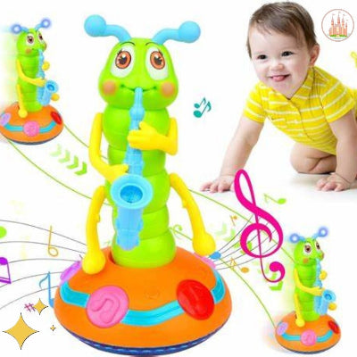 veilleuse musicale bébé saxophone sourire chaleureux