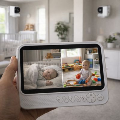 Babyphone - Écran 7, 2 Caméras, Audio Bidirectionnel air de jeux