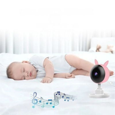 Babyphone camera Vision nocturne infrarouge lapin rose 6 berceuses intégrées