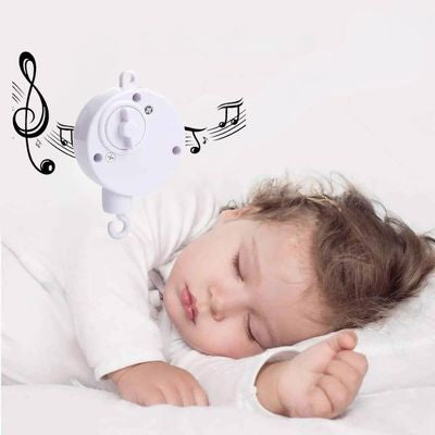 Boîte à musique pour mobile lit bébé ABS blanc
