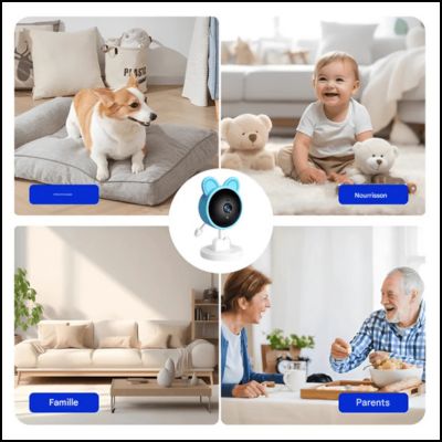 CAMERA BEBE - Vision nocturne IR multifonctions