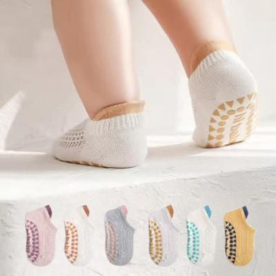 CHAUSSETTE BEBE Lot 6 paires antidérapantes en coton pour filles