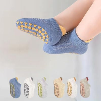 CHAUSSETTE BEBE Lot 6 paires antidérapantes en coton pour garçons
