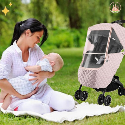 chancelière Canopy pour bébé en rose