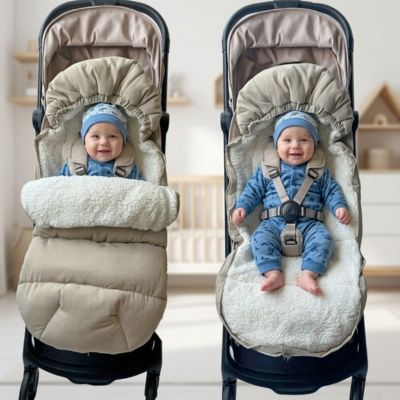 Chancelière poussette hiver doublure sherpa et capuche doublure siège