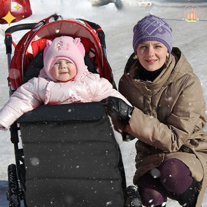 chancelière noir pour poussette en hiver