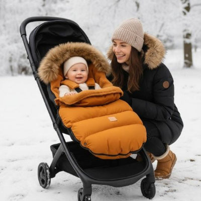 Chancelière tissu imperméable pour hiver caramel