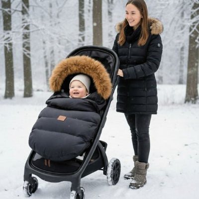 Chancelière tissu imperméable pour hiver noir