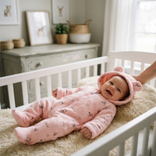 Combinaison bebe Barboteuse fille douce et chaude ourson
