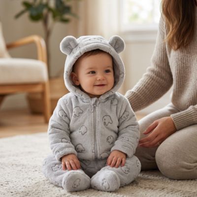 Combinaison bebe Barboteuse garçon en coton avec sa maman