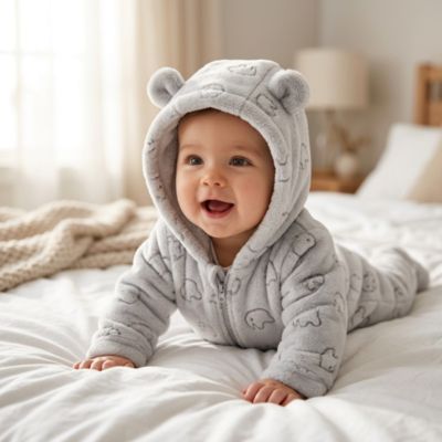 Combinaison bebe Barboteuse garçon en coton dans le lit