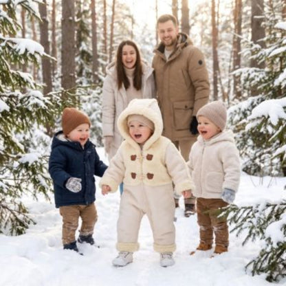 Combinaison hiver pour bebe Cocon Douillet avec capuche beige