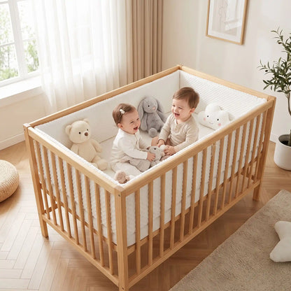 Coussin protection lit bebe sécuritaire blanc