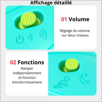 Jouet éveils bebe Tortue rampante fonctions