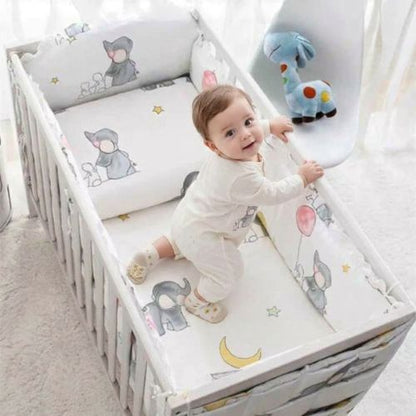 Linge de lit bébé ensemble coton doux 9 pièces