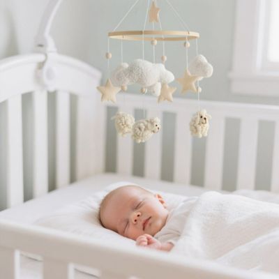 Mobile bébé Mouton blanc bébé dormir en sécurité