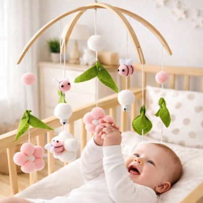 Mobile pour bébé Abeilles roses bébé joyeux