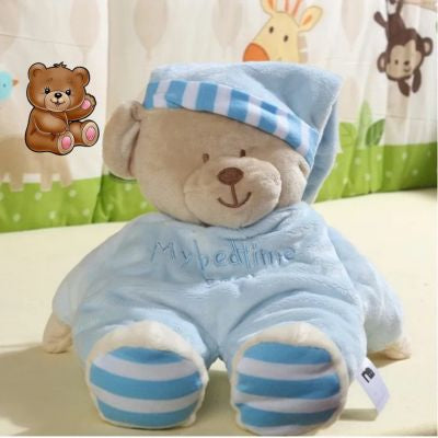 Ours en peluche doux bleu