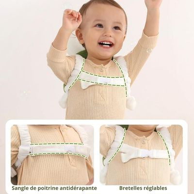 Protège-tête bébé réglable Sac à dos Tortue bretelles réglables