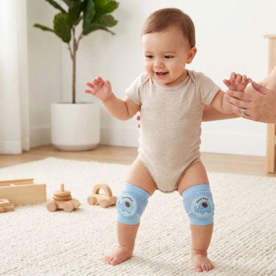 Protège genoux bébé Genouillères d'été respirantes bleu