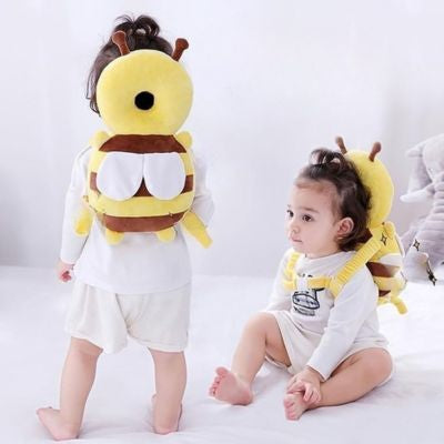 Sac à dos anti-chute bébé doudou protecteur de dos et tête