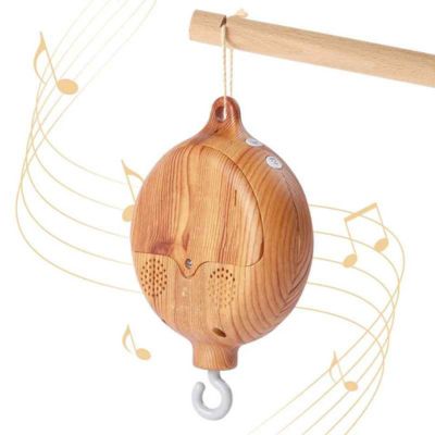 Support bois mobile lit de bébé avec boîte musicale