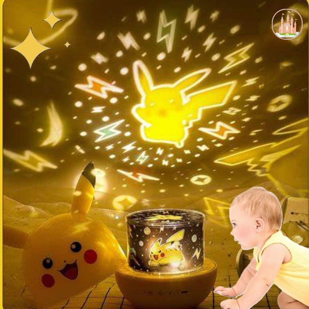 Veilleuse musicale à projection Pokémon ciel étoilé Pikachu | GlowBuddy™