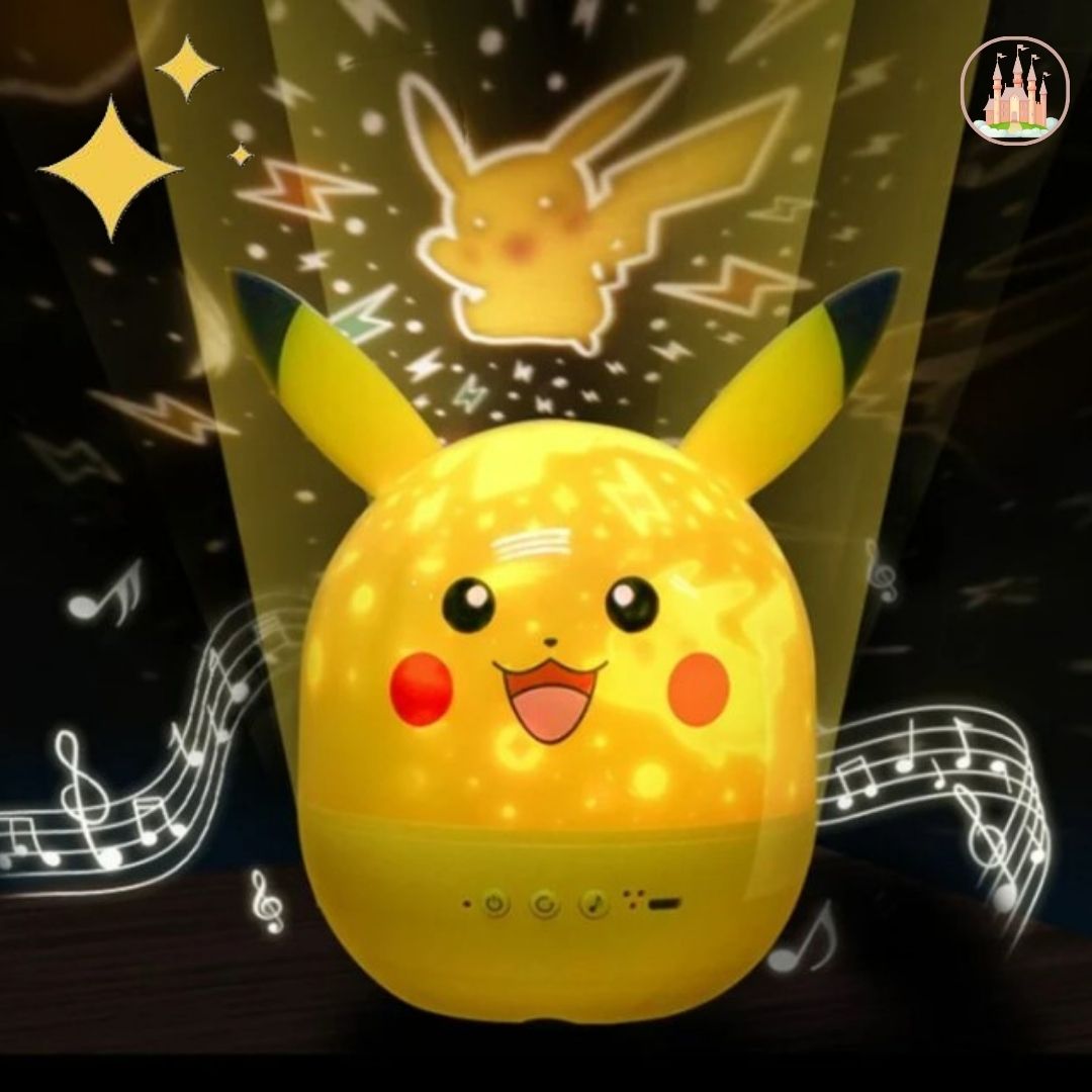 Veilleuse musicale à projection Pokémon ciel étoilé Pikachu | GlowBuddy™