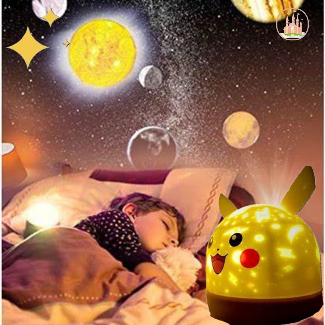 Veilleuse musicale à projection Pokémon ciel étoilé Pikachu | GlowBuddy™