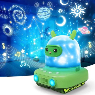 Veilleuse bébé  Robot projecteur 3 en 1 vert