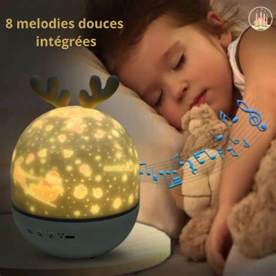 Veilleuse bébé projection plafond Galaxynight™ melodies douces