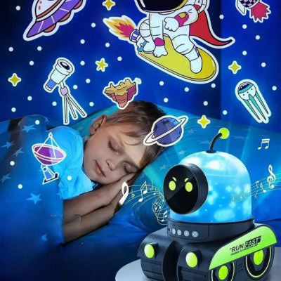 Veilleuse bébé projection plafond Robomix™ 3 en 1 compagnon de nuit