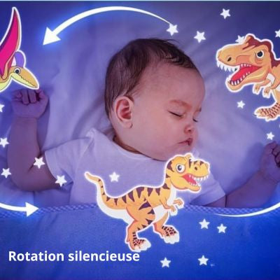 Veilleuse bébé projection plafond Robomix™ 3 en 1 silencieuse