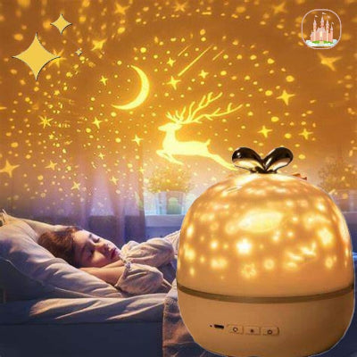 Veilleuse bébé projection plafond pomme GlowApple™ enfant endormi 