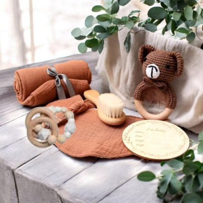 cadeau de naissance Coffret ours 6 pièces sécuritaire